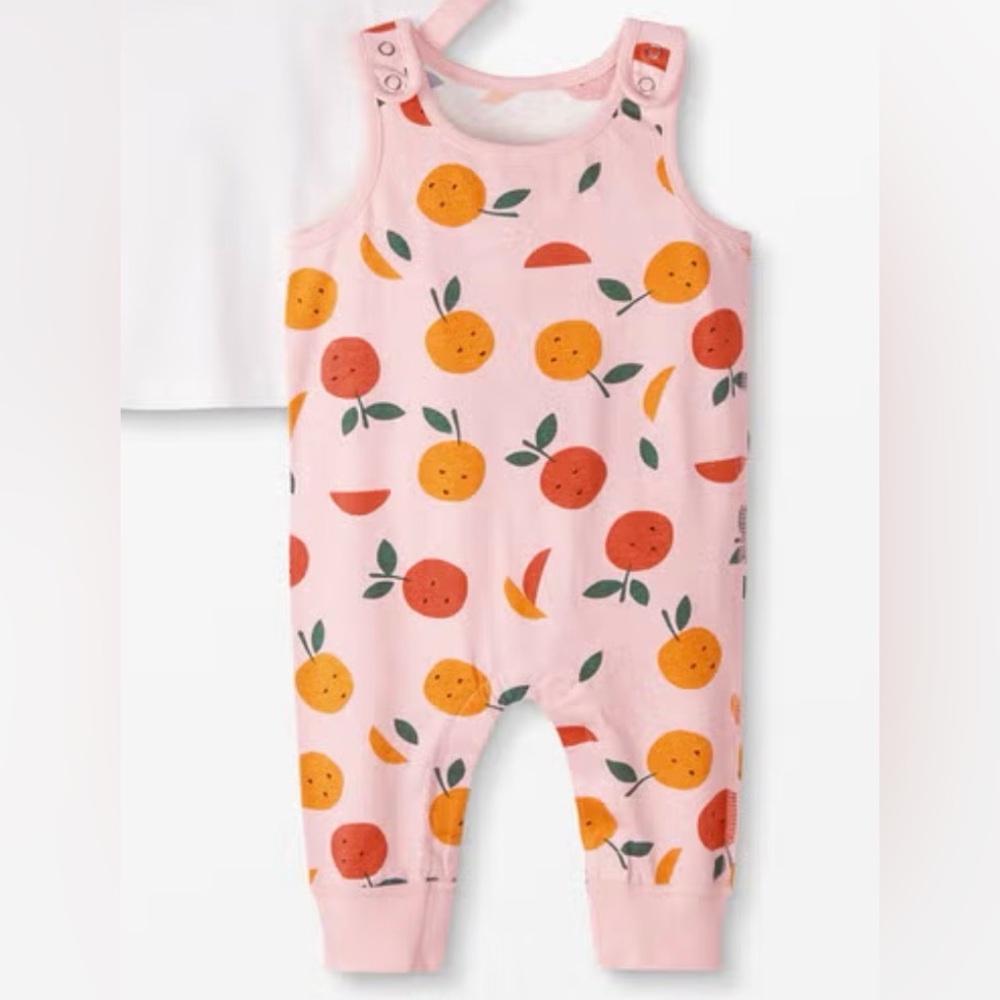 Hanna Andersson Citrus Jumpsuit Pink and Orange 18-24 months